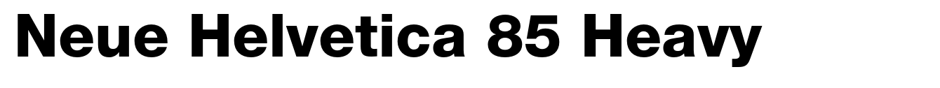 Neue Helvetica 85 Heavy